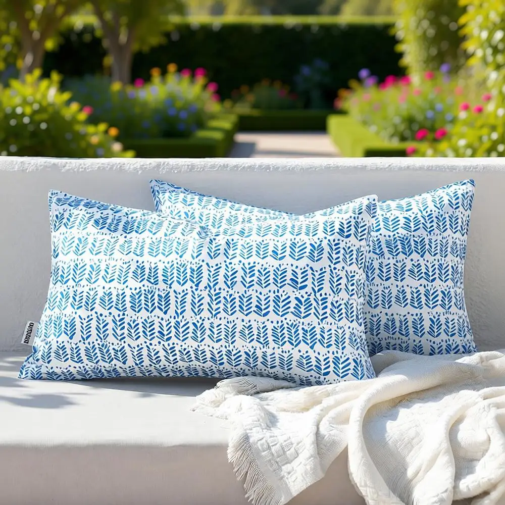 Spring Outdoor Lumbar Pillows, 12x20, Weather-Resistant, with Inserts, Suitable for Patio, Garden, and Sofa Use, Blue
Spring Outdoor Lumbar Pillows, 12x20, Weather-Resistant, with Inserts, Suitable for Patio, Garden, and Sofa Use, Blue
