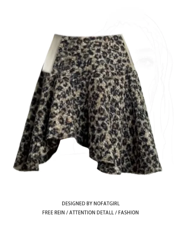 Женская винтажная асимметричная юбка больших размеров с американским леопардовым принтом, высокая талия, А-силуэт, короткая, повседневная, в корейском стиле
Женская винтажная асимметричная юбка больших размеров с американским леопардовым принтом, высокая талия, А-силуэт, короткая, повседневная, в корейском стиле