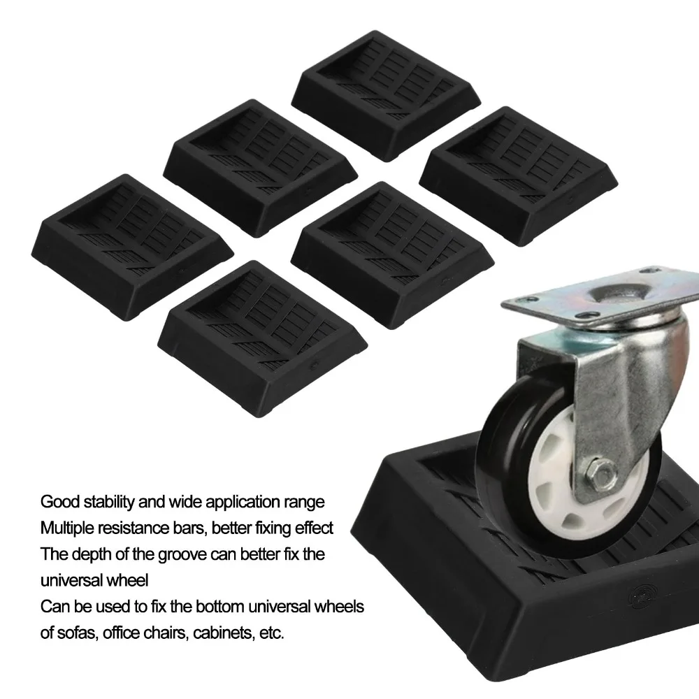 6pcs Stability Rubber Furniture Cups Deep Grooves Black Furniture Coasters Non-Slip Furniture Stopper Chair
6pcs Stability Rubber Furniture Cups Deep Grooves Black Furniture Coasters Non-Slip Furniture Stopper Chair