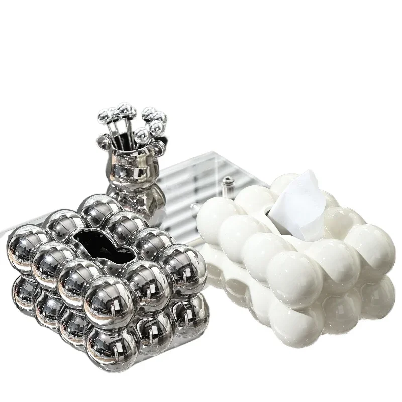 Tissue Living room paper Ceramic paper Household ornament Creative napkin paper box
Tissue Living room paper Ceramic paper Household ornament Creative napkin paper box