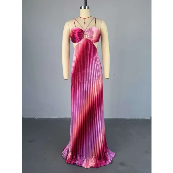 Elegant Long Dress Women Summer 2025 Sleeveless Sweet Strapless Gradient Floor-Length Beach Party Evening Sexy Pleated Dresses
Elegant Long Dress Women Summer 2025 Sleeveless Sweet Strapless Gradient Floor-Length Beach Party Evening Sexy Pleated Dresses