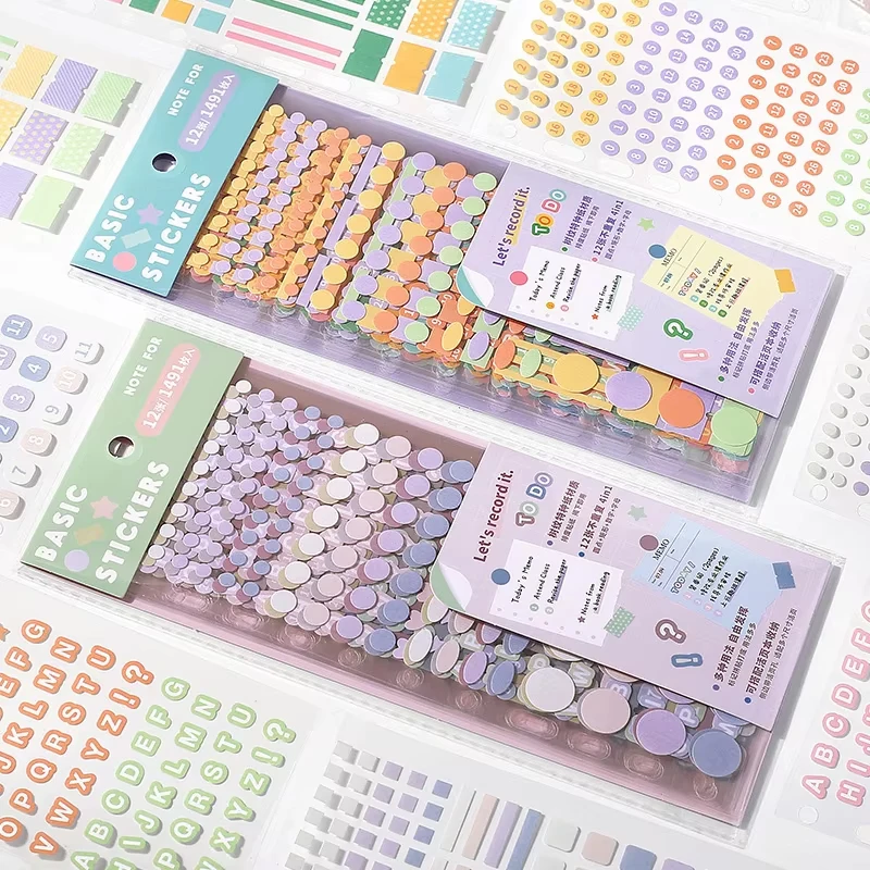 Mr.Paper 12Sheets/Pack Four Seasons Color Korean Style Dots Die-Cut Stickers for Journal Decor, DIY Scrapbook & Keyboard Dairy
Mr.Paper 12Sheets/Pack Four Seasons Color Korean Style Dots Die-Cut Stickers for Journal Decor, DIY Scrapbook & Keyboard Dairy