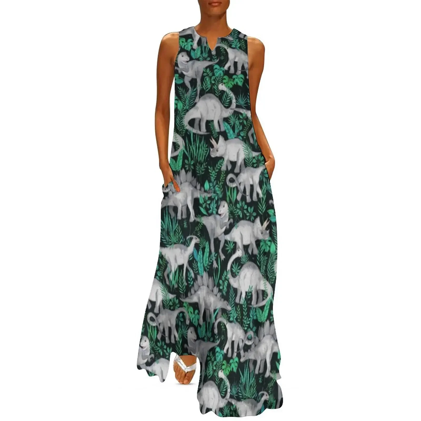 Dinosaur Jungle Long Dress dress party night dresses for womens luxury dresses Dress
Dinosaur Jungle Long Dress dress party night dresses for womens luxury dresses Dress