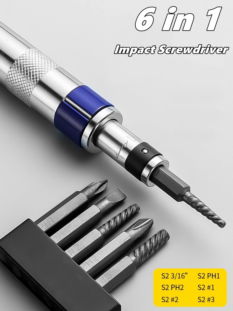 Impact Screwdriver Impact Drive Rusted Stuck Broken Fasteners Remover Screwdriver Set with Complete Specifications
Impact Screwdriver Impact Drive Rusted Stuck Broken Fasteners Remover Screwdriver Set with Complete Specifications