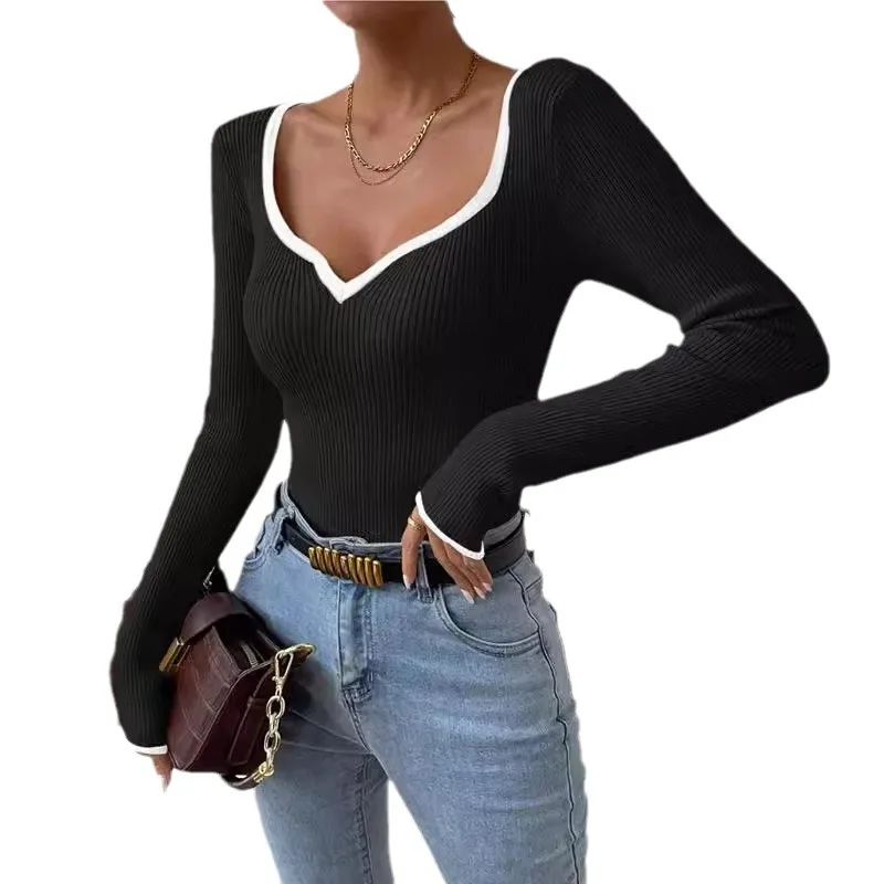 Women Knitted Sweater Casual Slim Fit Vintage Pullover V Neck Long Sleeves 2025 Spring Slight Strech Jumpers Y2k Streetwear
Women Knitted Sweater Casual Slim Fit Vintage Pullover V Neck Long Sleeves 2025 Spring Slight Strech Jumpers Y2k Streetwear