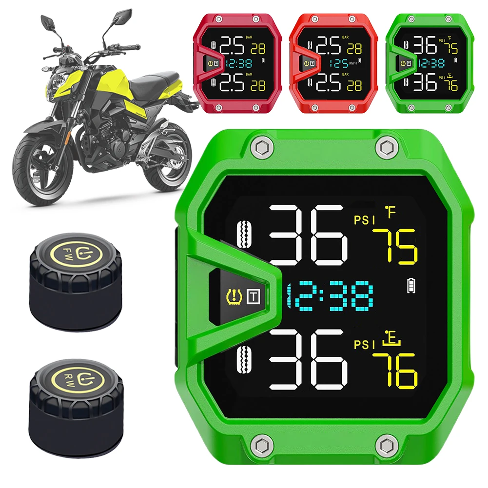 Motorcycle Air Pressure Sensor Heat Resist Motorcycle IP65 Waterproof Real-Time Tire Pressure Monitor for Emergencies Tool
Motorcycle Air Pressure Sensor Heat Resist Motorcycle IP65 Waterproof Real-Time Tire Pressure Monitor for Emergencies Tool