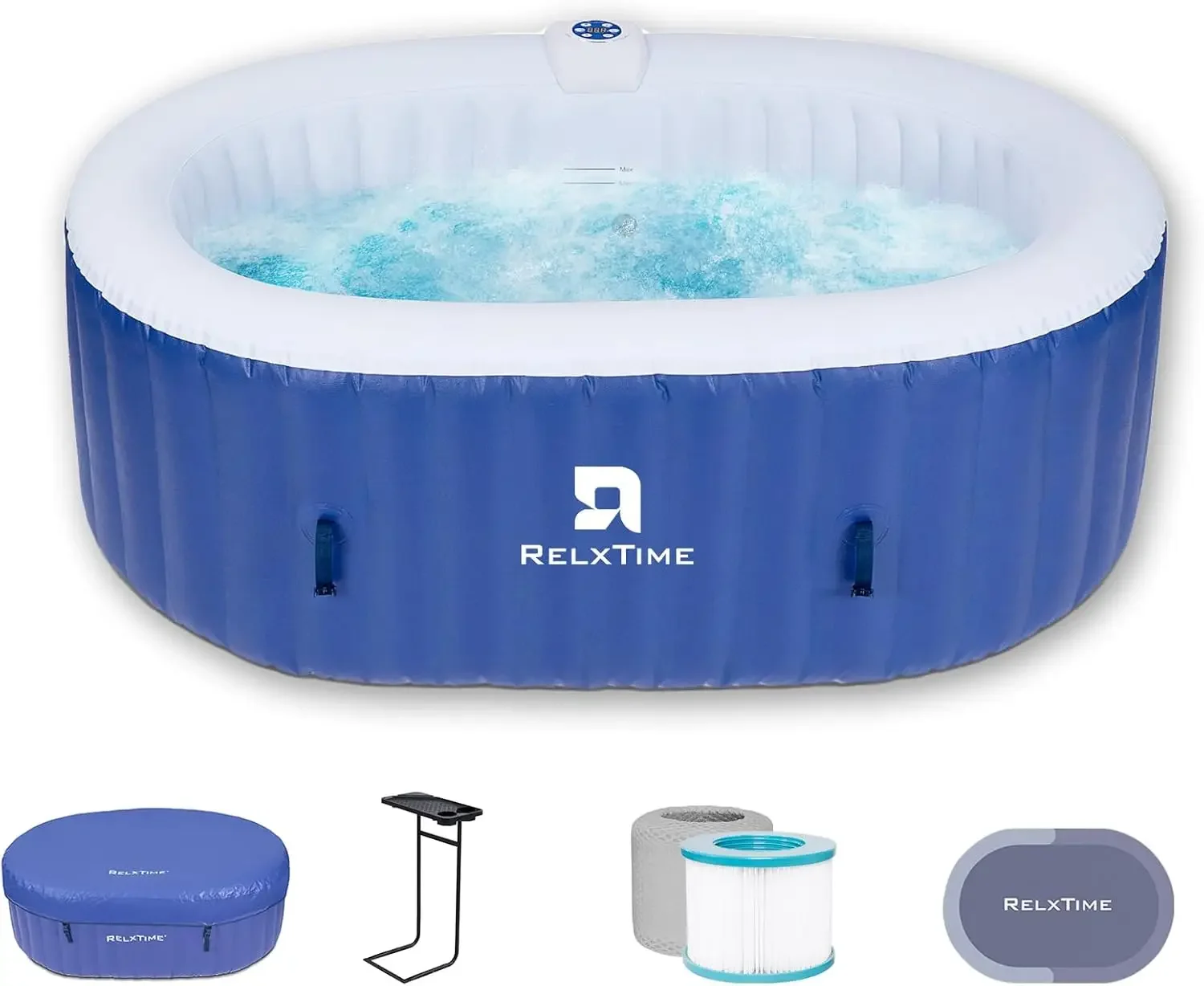 Inflatable Two Person Outdoor Hot Tub Portable Oval Spa Heater Pump Air Jets Table Tray Filters Blue
Inflatable Two Person Outdoor Hot Tub Portable Oval Spa Heater Pump Air Jets Table Tray Filters Blue