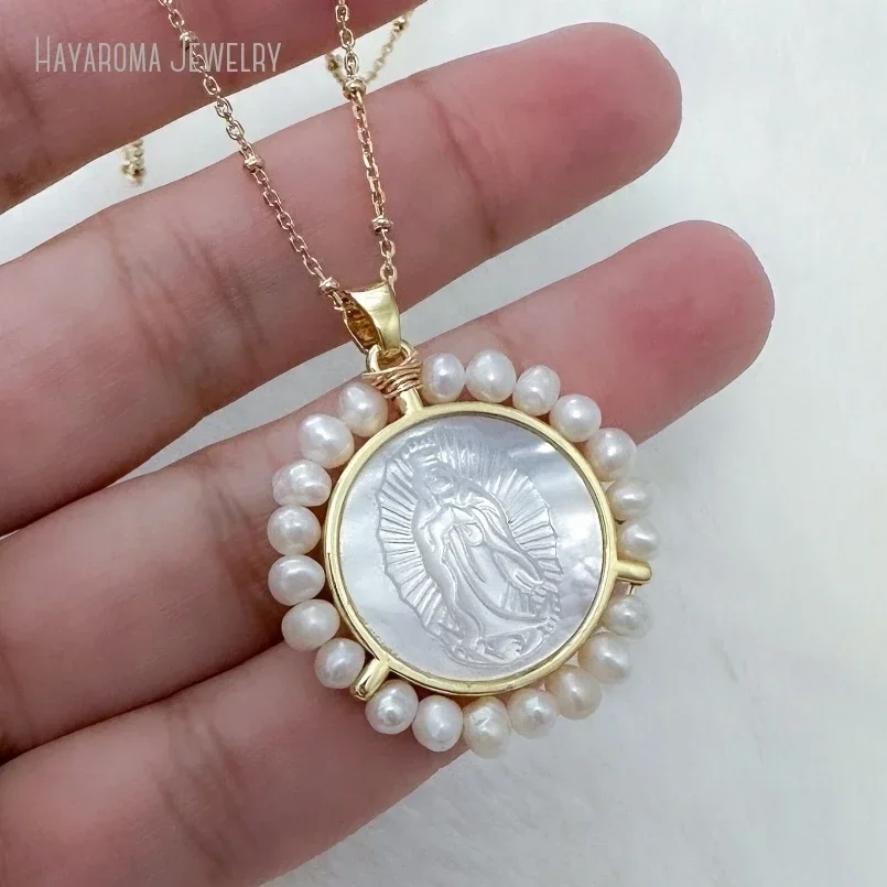 10Pcs Mother Of Pearl Our Lady Of Guadalupe Medal Religious Virgin Mary Necklace Mexican Jewelry Women Catholic Gifts
10Pcs Mother Of Pearl Our Lady Of Guadalupe Medal Religious Virgin Mary Necklace Mexican Jewelry Women Catholic Gifts