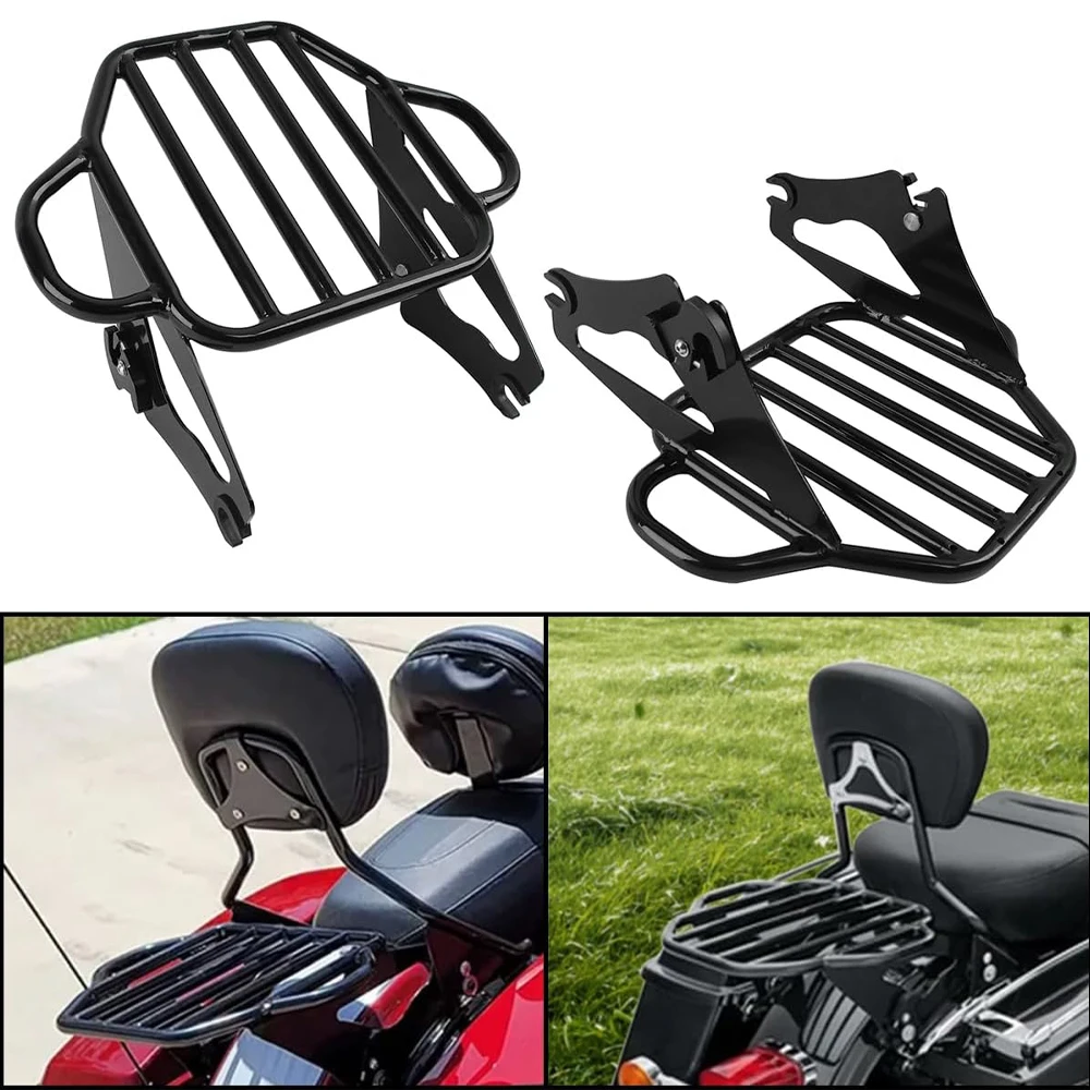Motorcycle GlossBlack Detachable Two Up Pak Luggage Rack For Harley Touring Road King Street Glide FLHX FLHR Tour Pack Pak 09-25
Motorcycle GlossBlack Detachable Two Up Pak Luggage Rack For Harley Touring Road King Street Glide FLHX FLHR Tour Pack Pak 09-25