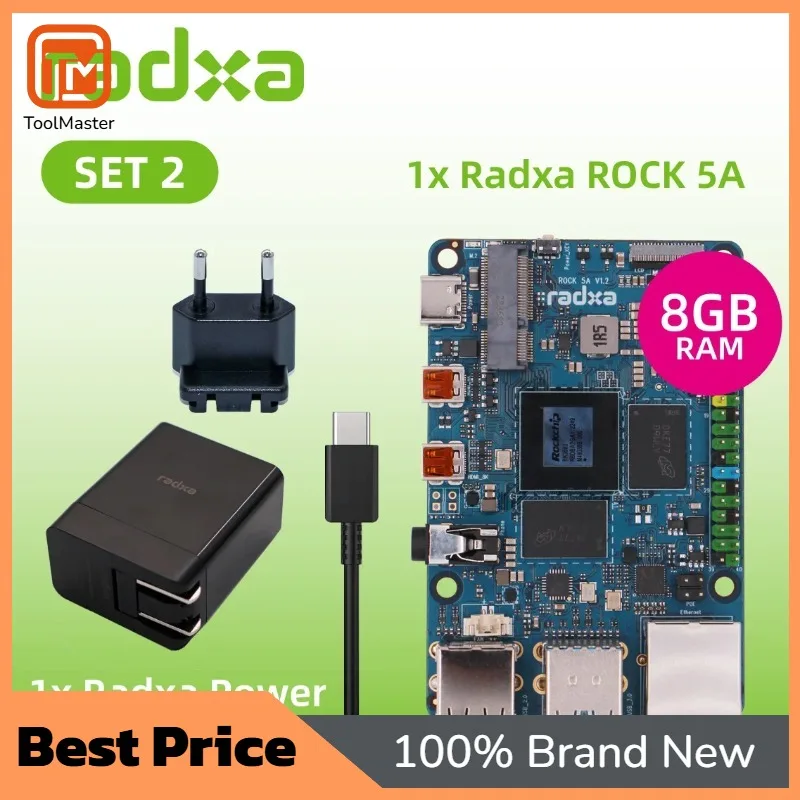 【Hot Sale】Radxa ROCK 5A GREEN RK3588S, 8-core CPU SBC, With 8K Output, WiFi 6 Support And Gigabit Ethernet, Single B
【Hot Sale】Radxa ROCK 5A GREEN RK3588S, 8-core CPU SBC, With 8K Output, WiFi 6 Support And Gigabit Ethernet, Single B