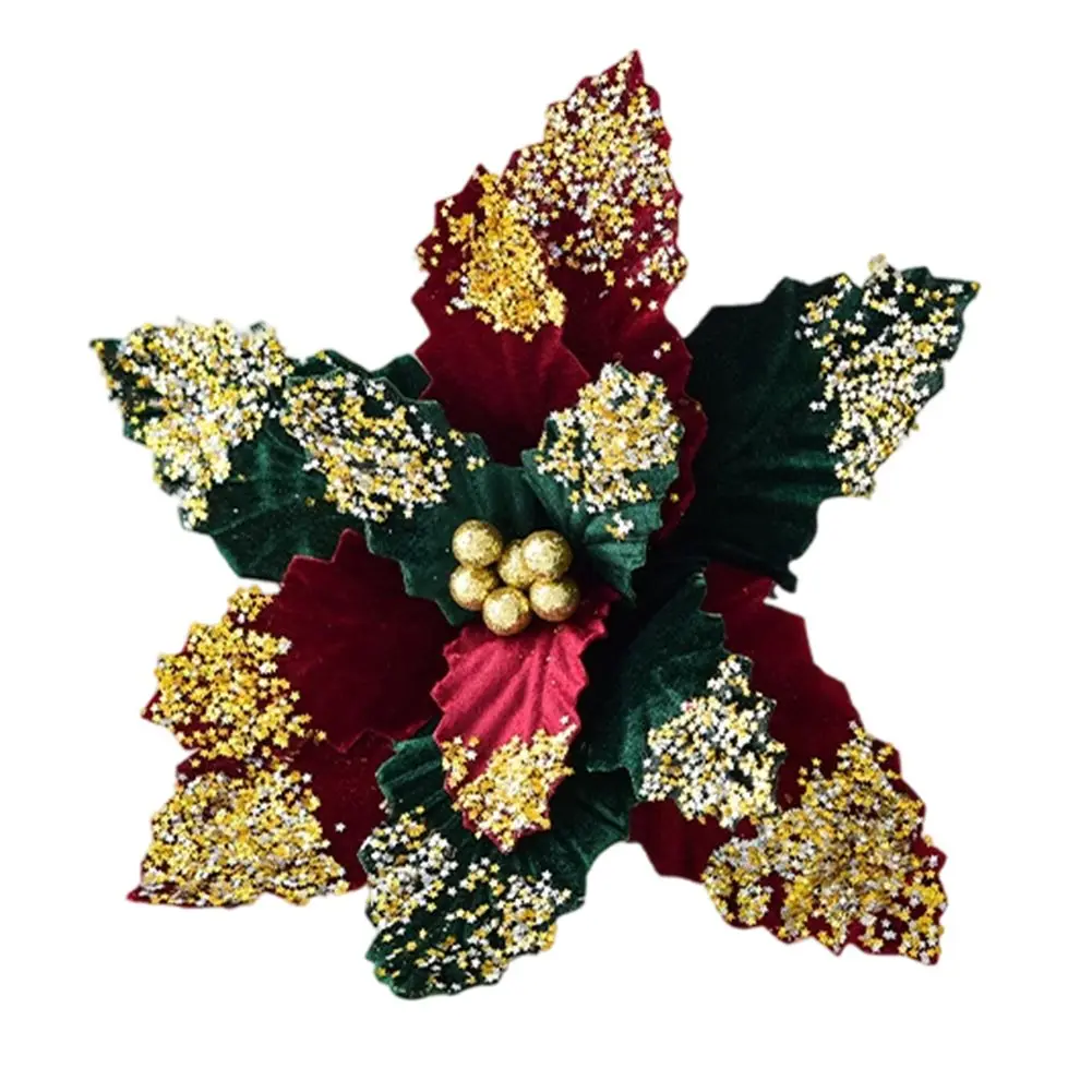 Christmas Decorative Felt Fabric Flowers Set of 3 Artificial Poinsettia Flowers with Flexible Stems for Home Decor
Christmas Decorative Felt Fabric Flowers Set of 3 Artificial Poinsettia Flowers with Flexible Stems for Home Decor