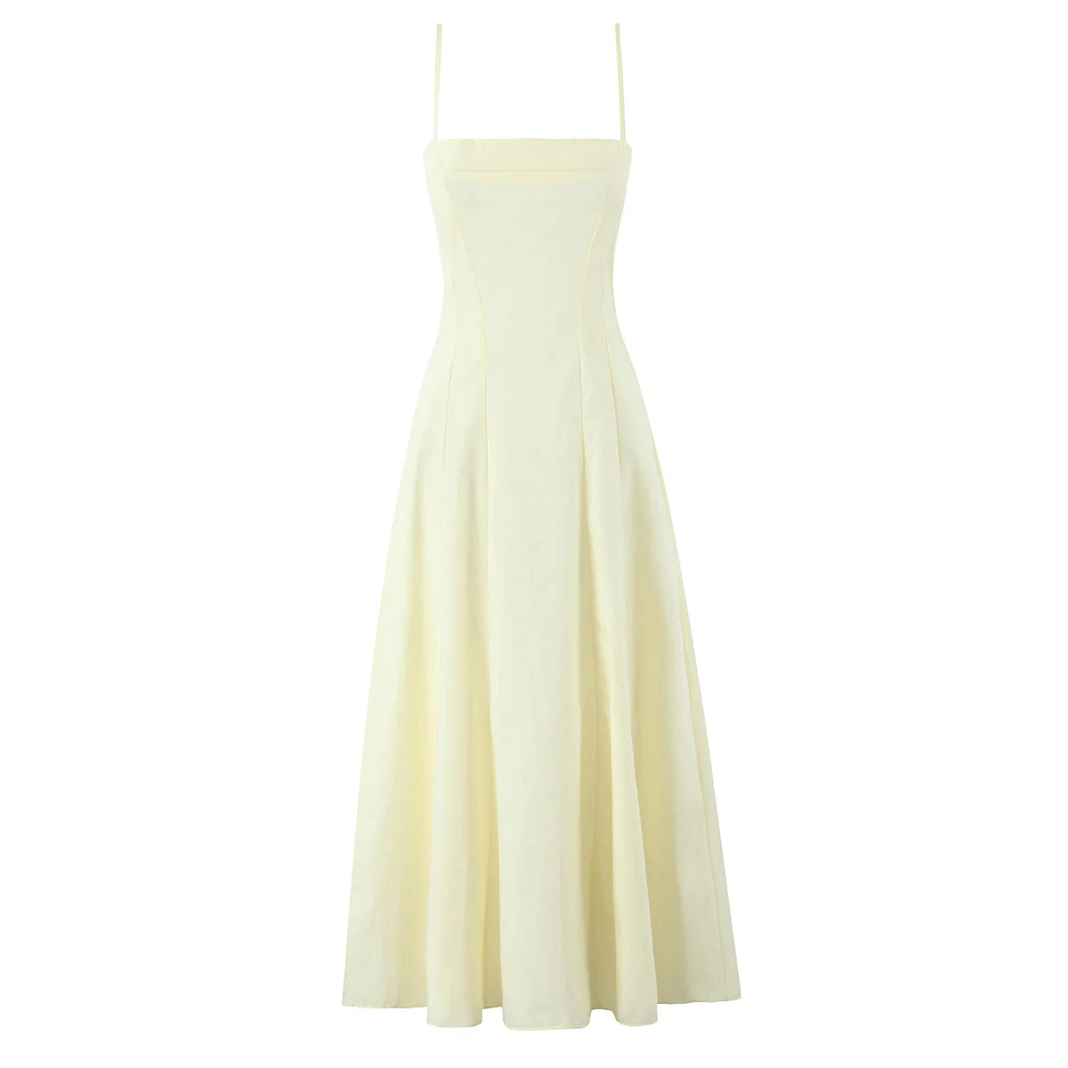 Solid Simple Cinched Midi Dress Women Summer Low Chest Sleeveless A-line Vestidos Elegant Fashion Casual Female Long Dresses
Solid Simple Cinched Midi Dress Women Summer Low Chest Sleeveless A-line Vestidos Elegant Fashion Casual Female Long Dresses