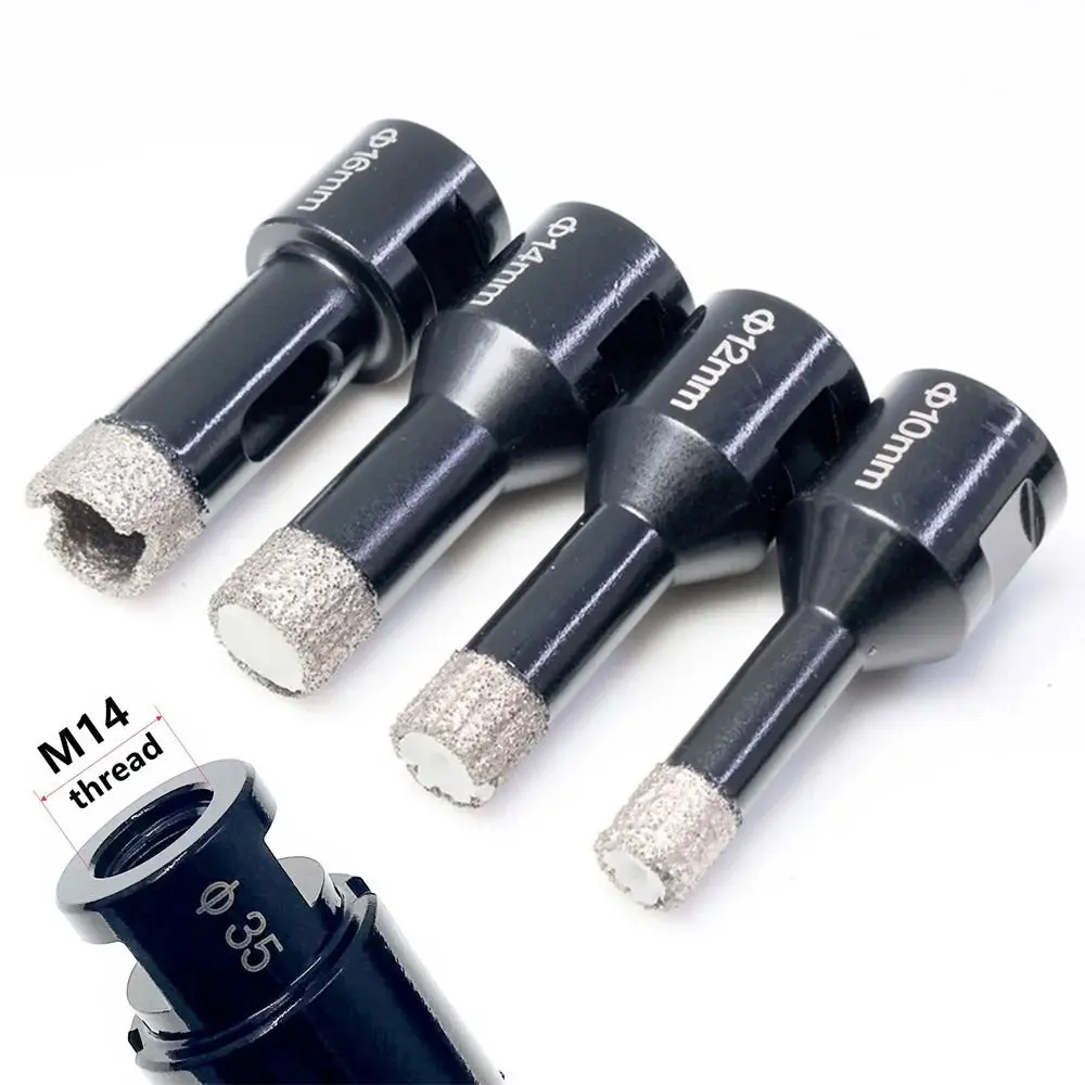 1Pcs M14 Thread Hole Opener 6mm-25mm with Wax Diamond Drilling Core Bit Brazed Dry Angle Grinder Drill Bit
1Pcs M14 Thread Hole Opener 6mm-25mm with Wax Diamond Drilling Core Bit Brazed Dry Angle Grinder Drill Bit
