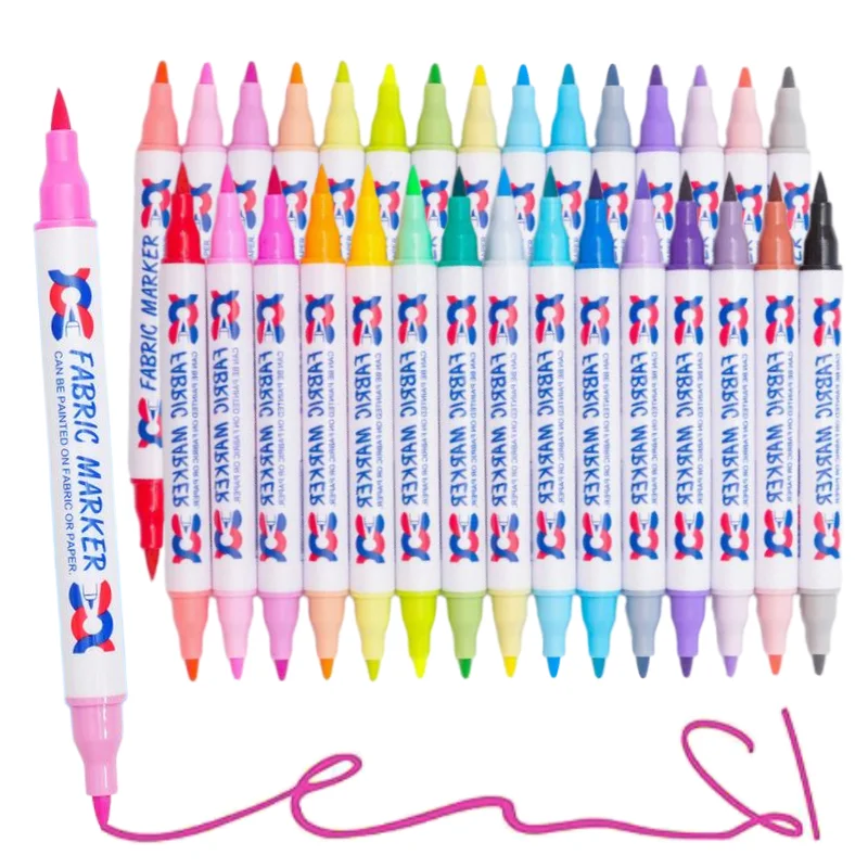 30Colors Dual Tip Fabric Markers Pens-Indelible and Permanent Fabric Paint-Clothing Canvas Tote Bags T-Shirt and Shoe.
30Colors Dual Tip Fabric Markers Pens-Indelible and Permanent Fabric Paint-Clothing Canvas Tote Bags T-Shirt and Shoe.