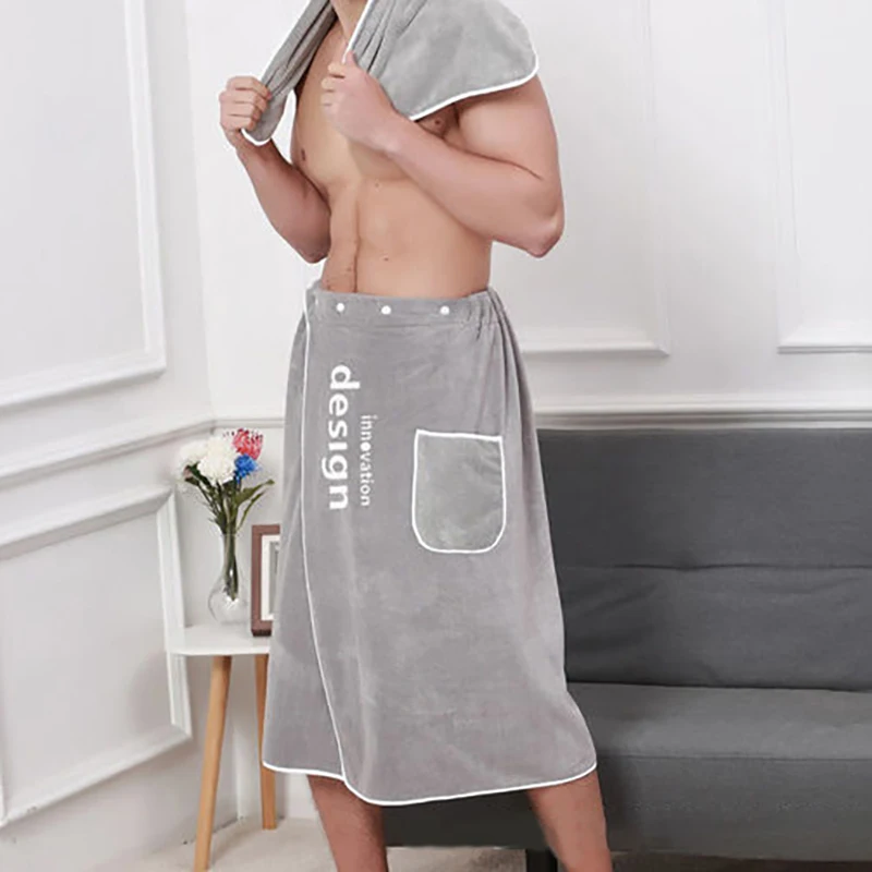 Wearable Men Bath Towel Thicken Soft Microfiber Bathrobe with Magic Pocket Fast Drying for Adults Gym Beach Spa Swimming Running
Wearable Men Bath Towel Thicken Soft Microfiber Bathrobe with Magic Pocket Fast Drying for Adults Gym Beach Spa Swimming Running
