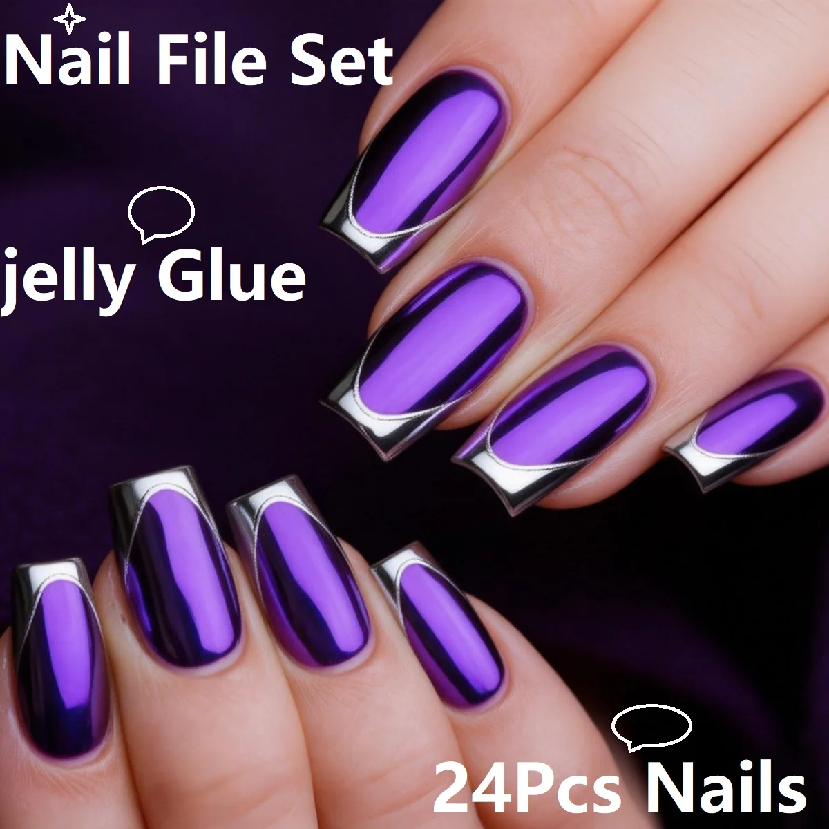 Purple Press on Nails Medium Square Fake Nails French Style Purple Press on False Nails Art Set Full Cover Fake Nails Nail File
Purple Press on Nails Medium Square Fake Nails French Style Purple Press on False Nails Art Set Full Cover Fake Nails Nail File