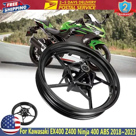 17''x3'' Motorcycle Wheel Rim For Kawasaki Ninja400 Z400 EX400 ABS 2018~2023 2019 2020 Aluminum Alloy Motorcycle Front Wheel Rim