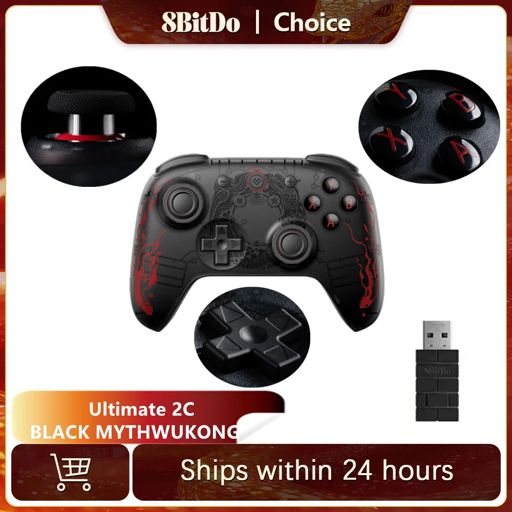 8BitDo Ultimate 2C BLACK MYTHWUKONG wireless Gaming Controller For PC Windows USB Game Accessories Android 9.0
8BitDo Ultimate 2C BLACK MYTHWUKONG wireless Gaming Controller For PC Windows USB Game Accessories Android 9.0