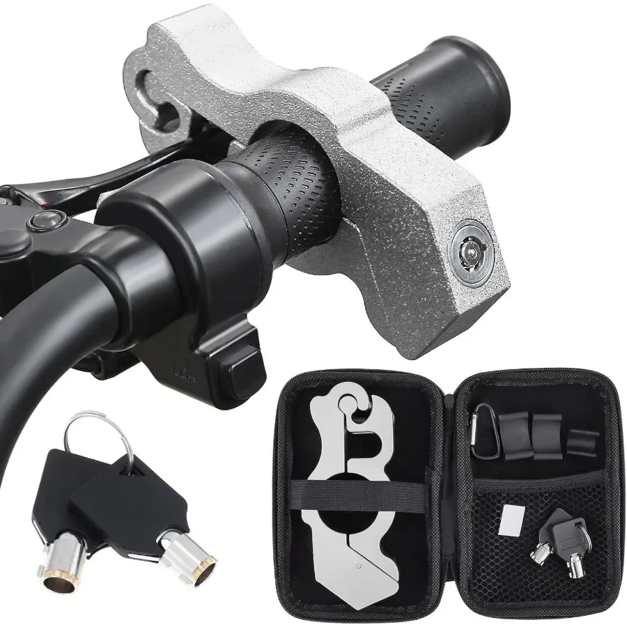 Heavy duty motorcycle handlebar lock for moped and motorbike brake lever parking security antitheft solution suitable for bikes
Heavy duty motorcycle handlebar lock for moped and motorbike brake lever parking security antitheft solution suitable for bikes