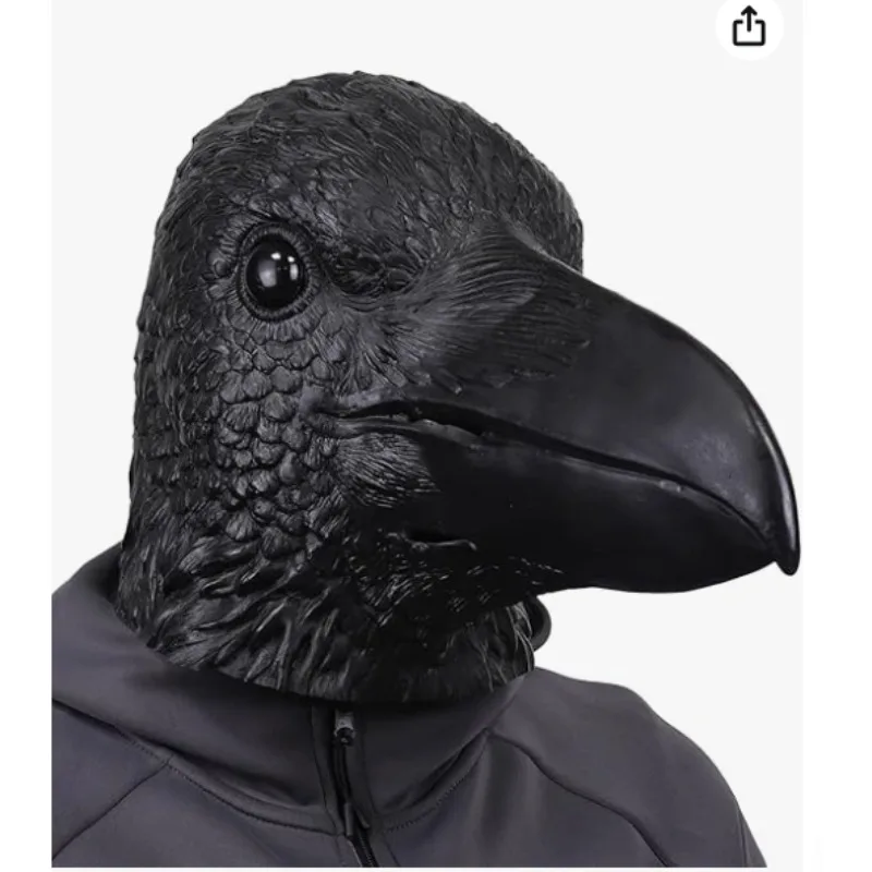 Black Crow Latex Animal Head Mask Bird Halloween Costume Raven Reaper Dress Props Headwear Party Adult
Black Crow Latex Animal Head Mask Bird Halloween Costume Raven Reaper Dress Props Headwear Party Adult