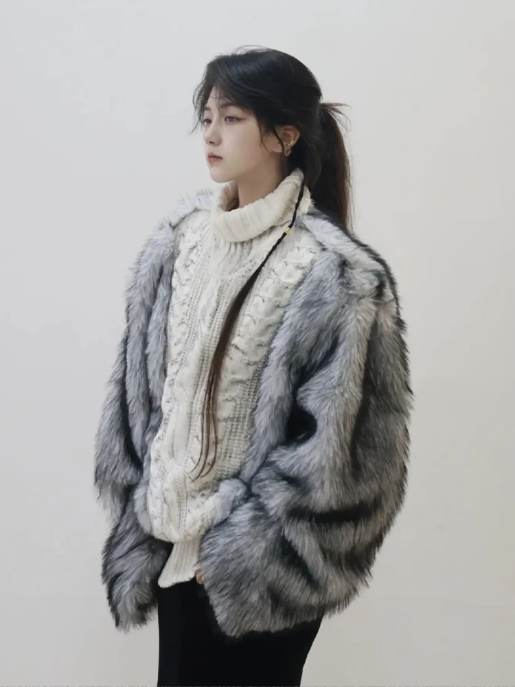 Мужской вязаный свитер из искусственного меха с высоким воротником, Thiened Fce Dn, трикотаж ручной работы для осенне-зимнего теплого топа
Мужской вязаный свитер из искусственного меха с высоким воротником, Thiened Fce Dn, трикотаж ручной работы для осенне-зимнего теплого топа