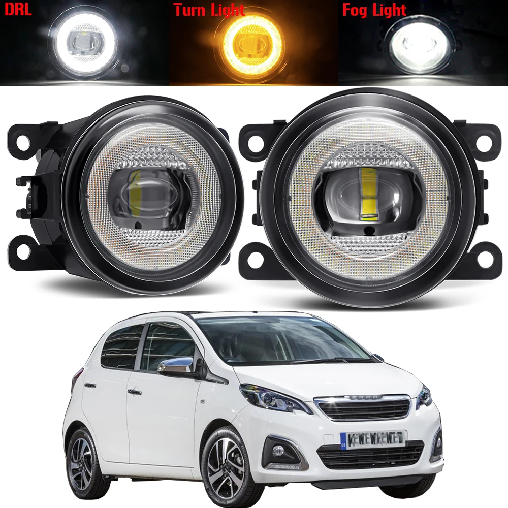3IN1 Angel Eye Fog Light Assembly Car Right + Left LED DRL Fog Turn Signal Daytime Running Lamp 30W For Peugeot 108 II 2015-2022
3IN1 Angel Eye Fog Light Assembly Car Right + Left LED DRL Fog Turn Signal Daytime Running Lamp 30W For Peugeot 108 II 2015-2022