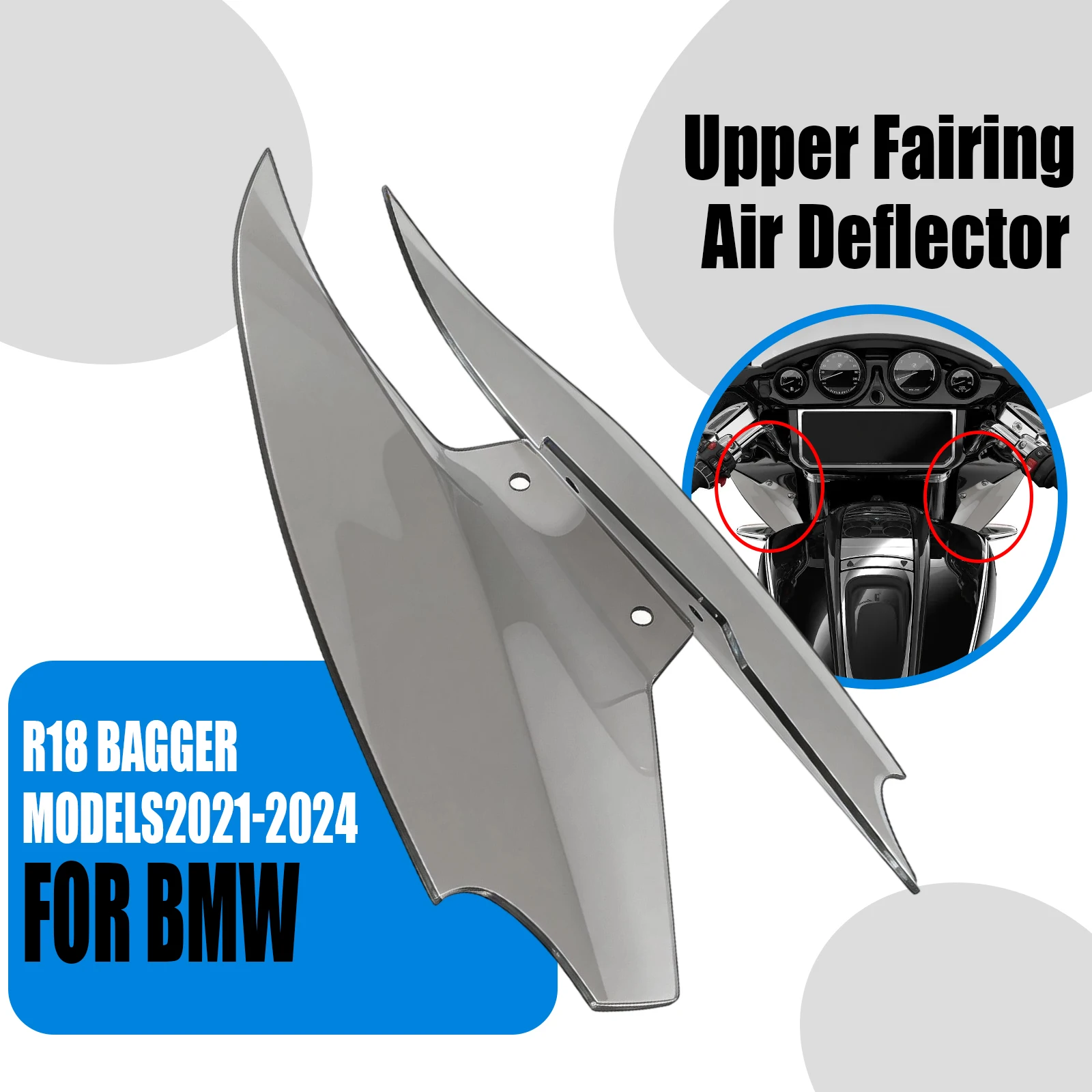 For BMW R18 Bagger 2021-2024 Windscreen Windshield Fairing Deflector 2022 23 Motorcycle Side Wing Windshield Smoked Transparent
For BMW R18 Bagger 2021-2024 Windscreen Windshield Fairing Deflector 2022 23 Motorcycle Side Wing Windshield Smoked Transparent
