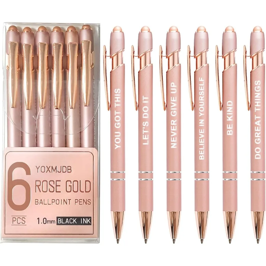Стилусы для сенсорных экранов, 6 упаковок, ручки для проверки розового золота, шариковые ручки среднего размера 1,0 мм, милые ручки Nue, подарки для офиса Su
Стилусы для сенсорных экранов, 6 упаковок, ручки для проверки розового золота, шариковые ручки среднего размера 1,0 мм, милые ручки Nue, подарки для офиса Su