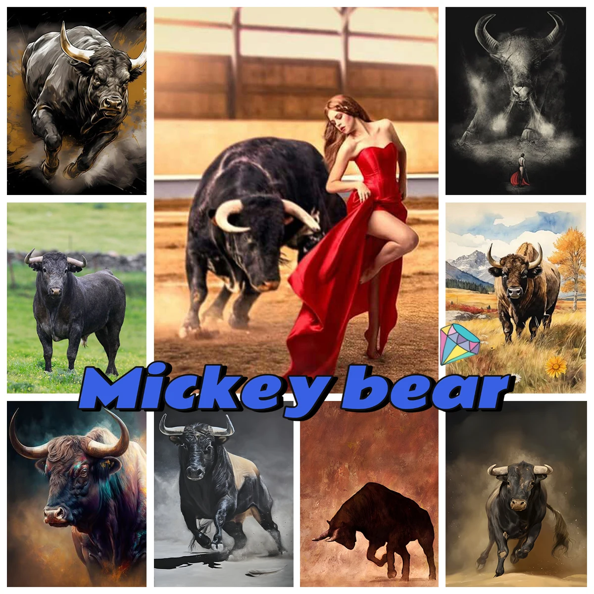 Bullfight 5D Diamond Painting Kit Bullfighting Mural DIY Diamond Embroidery Cross Stitch Adult Fun Handmade Gift Home Wall Decor
Bullfight 5D Diamond Painting Kit Bullfighting Mural DIY Diamond Embroidery Cross Stitch Adult Fun Handmade Gift Home Wall Decor