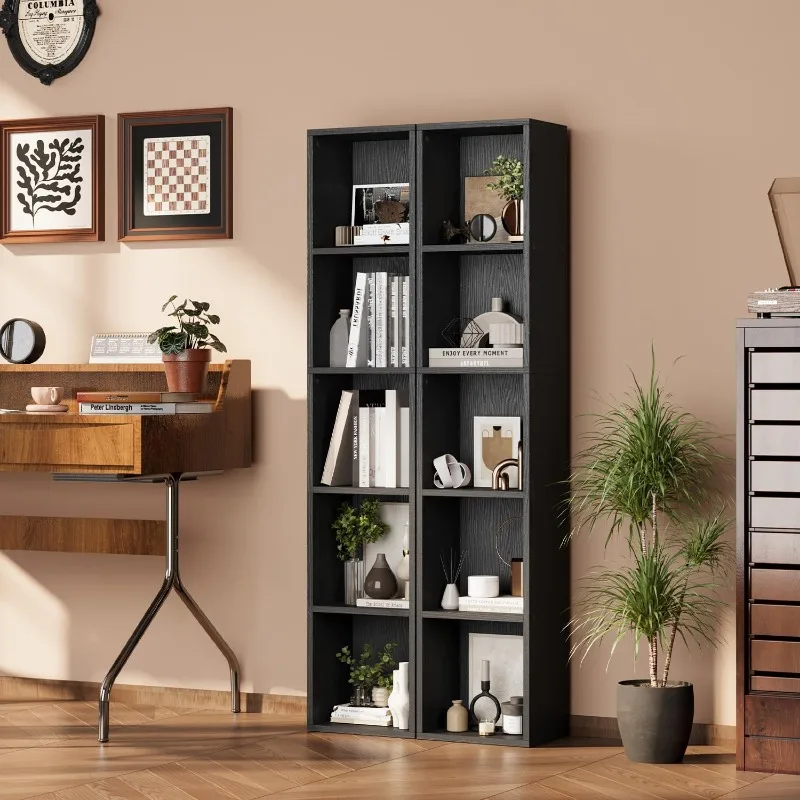 oneinmil 5-Tier Bookshelf Tall Narrow Set of 2 Modern Corner Bookcase Cube Display Rack Compact with Storage Space CD Storage Ca
oneinmil 5-Tier Bookshelf Tall Narrow Set of 2 Modern Corner Bookcase Cube Display Rack Compact with Storage Space CD Storage Ca