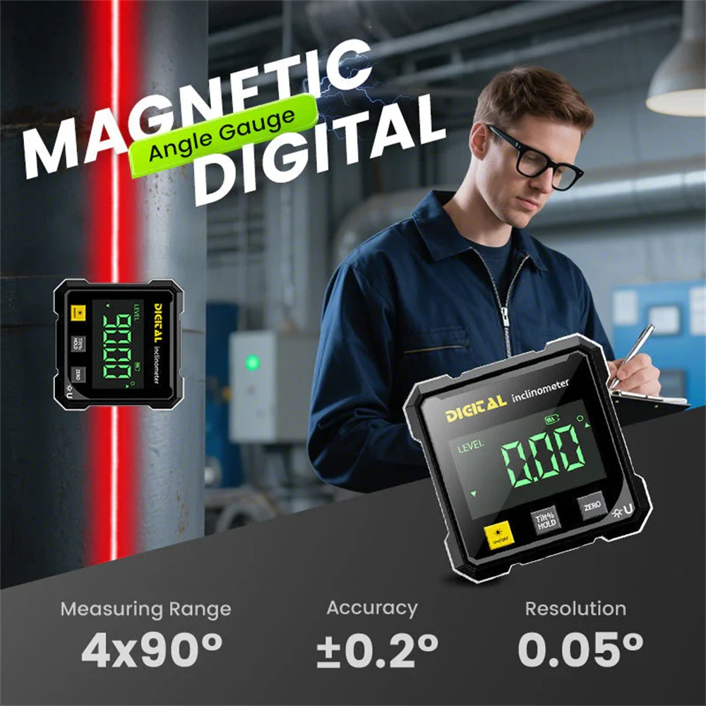 4-Side Magnetic Digital Angle Gauge With Laser Electronic Protractor Horizontometer Inclinometer Angle Ruler Slope Measuring
4-Side Magnetic Digital Angle Gauge With Laser Electronic Protractor Horizontometer Inclinometer Angle Ruler Slope Measuring