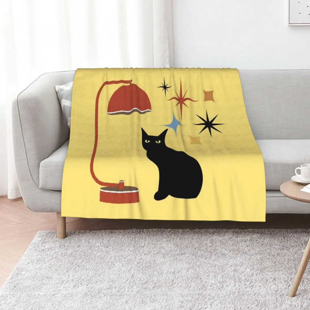 Retro Mid Century Atomic Black Cat, Mid century cat,retro atomic cats, Throw Blanket Cozy Napping Blanket Gift for Mom Dad
Retro Mid Century Atomic Black Cat, Mid century cat,retro atomic cats, Throw Blanket Cozy Napping Blanket Gift for Mom Dad