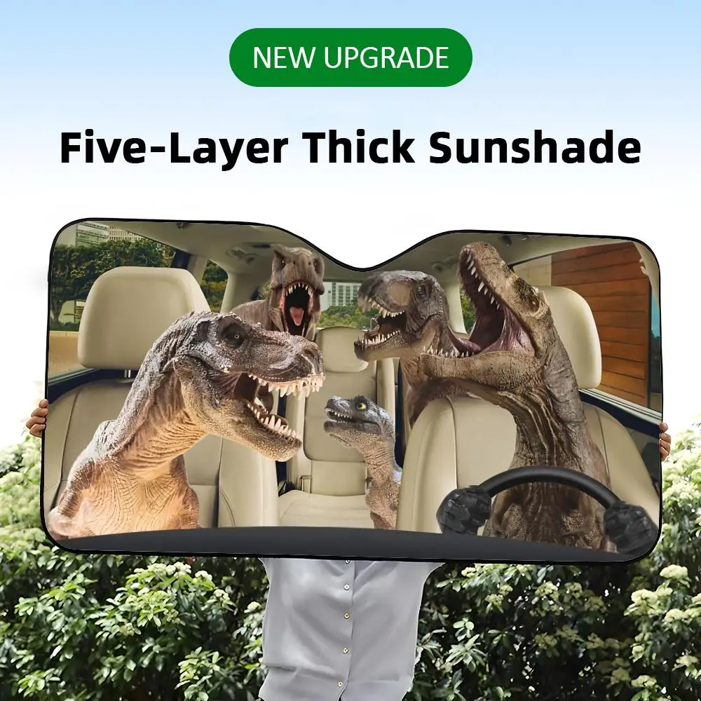Funny Dinosaur Driving Sun Visor Five-Layer Aluminum Foil Windshield Sunshades UV Protector & Heat Shield Car Front Window
Funny Dinosaur Driving Sun Visor Five-Layer Aluminum Foil Windshield Sunshades UV Protector & Heat Shield Car Front Window