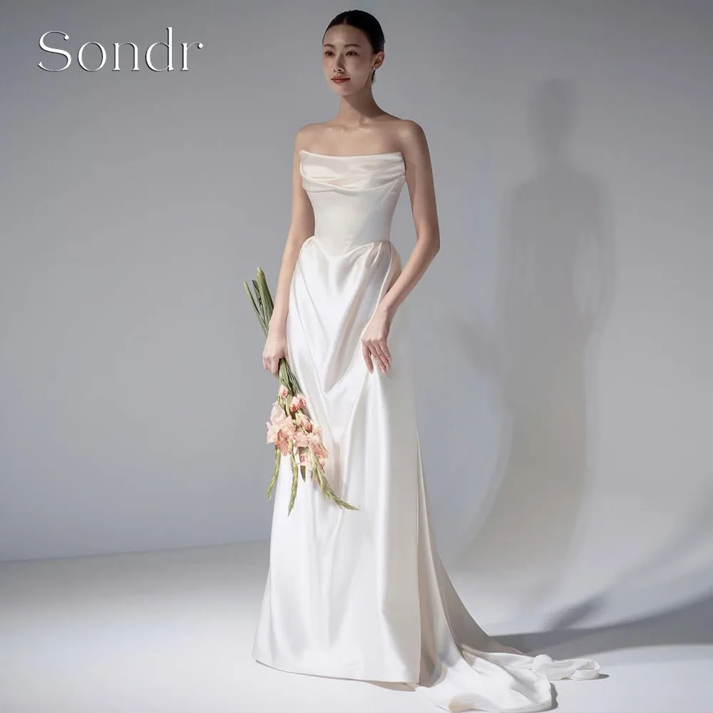 Sondr Customized Strapless Korean Wedding Dress Photo Shoot Silk Satin Elegant Bride's Photo Shoot Gown Floor-Length
Sondr Customized Strapless Korean Wedding Dress Photo Shoot Silk Satin Elegant Bride's Photo Shoot Gown Floor-Length