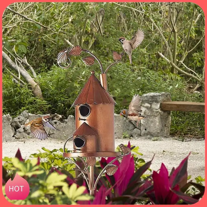 HOT-Garden Bird House Metal Bird Feeders Garden Stakes With Pole Bird Houses For Courtyard Backyard Patio Outdoor Style D
HOT-Garden Bird House Metal Bird Feeders Garden Stakes With Pole Bird Houses For Courtyard Backyard Patio Outdoor Style D