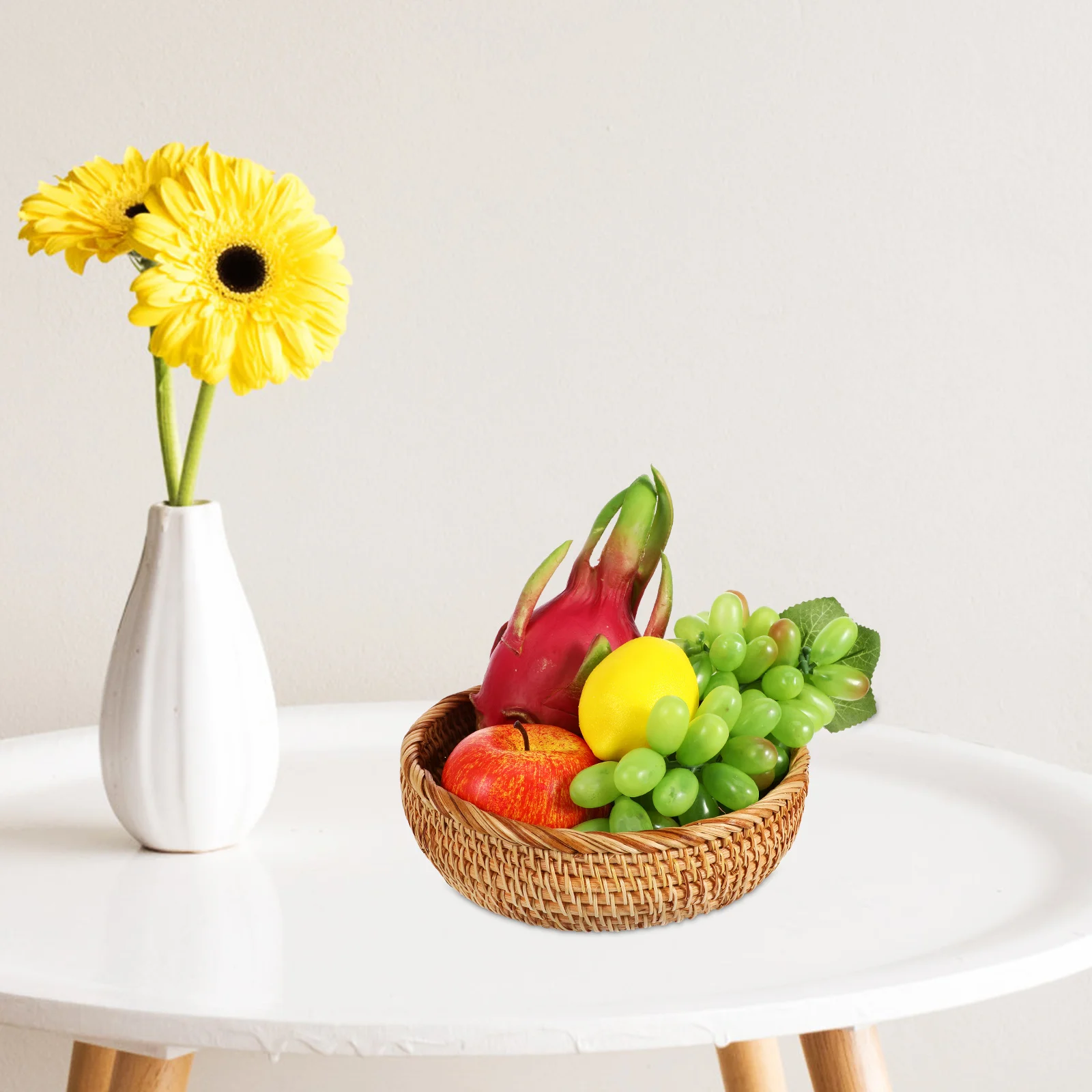 Плетеная корзина с фруктами ручной работы, многоцелевой поднос для закусок и хлеба, портативный домашний поднос для хранения
Плетеная корзина с фруктами ручной работы, многоцелевой поднос для закусок и хлеба, портативный домашний поднос для хранения