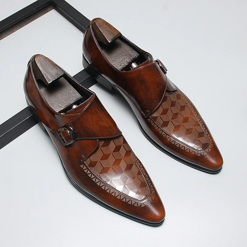 Luxury Mens Dress Shoes Genuine Leather British Style Designer Handmade Fashion British Style Buckle Business Social Shoes Man
Luxury Mens Dress Shoes Genuine Leather British Style Designer Handmade Fashion British Style Buckle Business Social Shoes Man