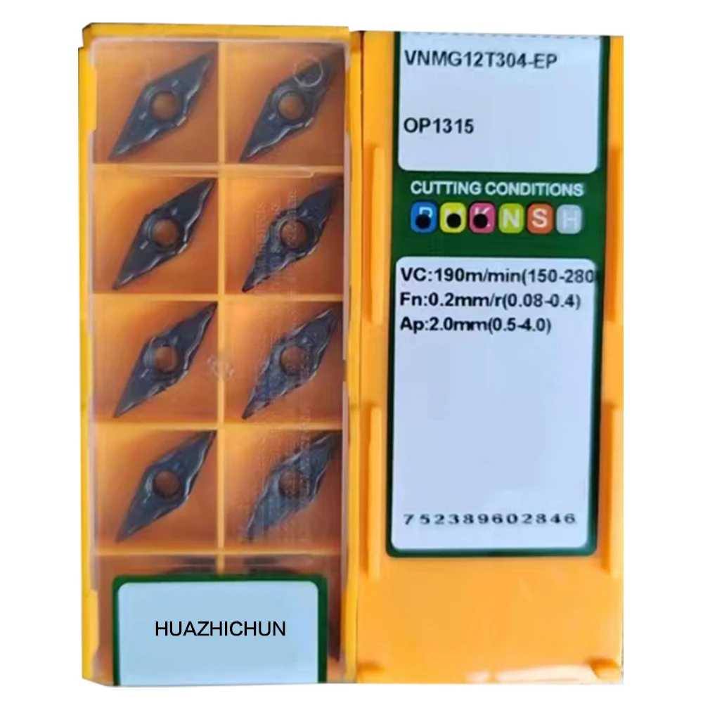 HUAZHICHUN VNMG12T304-EP OP1315/VNMG12T308-EP OP1315 карбидные вставки CNC для токарных режущих инструментов
HUAZHICHUN VNMG12T304-EP OP1315/VNMG12T308-EP OP1315 карбидные вставки CNC для токарных режущих инструментов