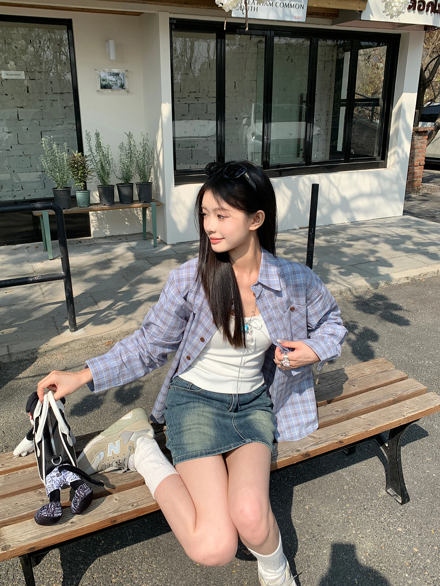 Pepe Home Vintage Plaid Women's Spring New Blue Loose Casual Open Cardigan irt Korean Sle Long Sve Collar Breathable
Pepe Home Vintage Plaid Women's Spring New Blue Loose Casual Open Cardigan irt Korean Sle Long Sve Collar Breathable