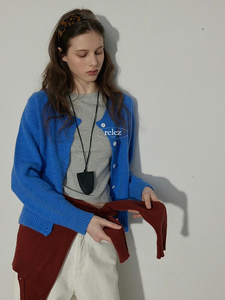 Relez l ell Button Soft Sweater Cardigan Women's Faion Spring Pure Color Long Sve Regular Length Top
Relez l ell Button Soft Sweater Cardigan Women's Faion Spring Pure Color Long Sve Regular Length Top