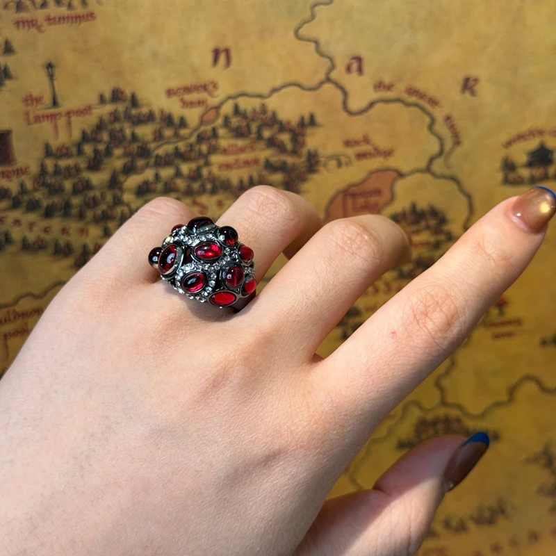Vintage Jewelry Red Ring Glass Oval For Woman Black Gothic High Quality Rhinestone Cocktail Wedding Accessories 2026 Mother Day
Vintage Jewelry Red Ring Glass Oval For Woman Black Gothic High Quality Rhinestone Cocktail Wedding Accessories 2026 Mother Day