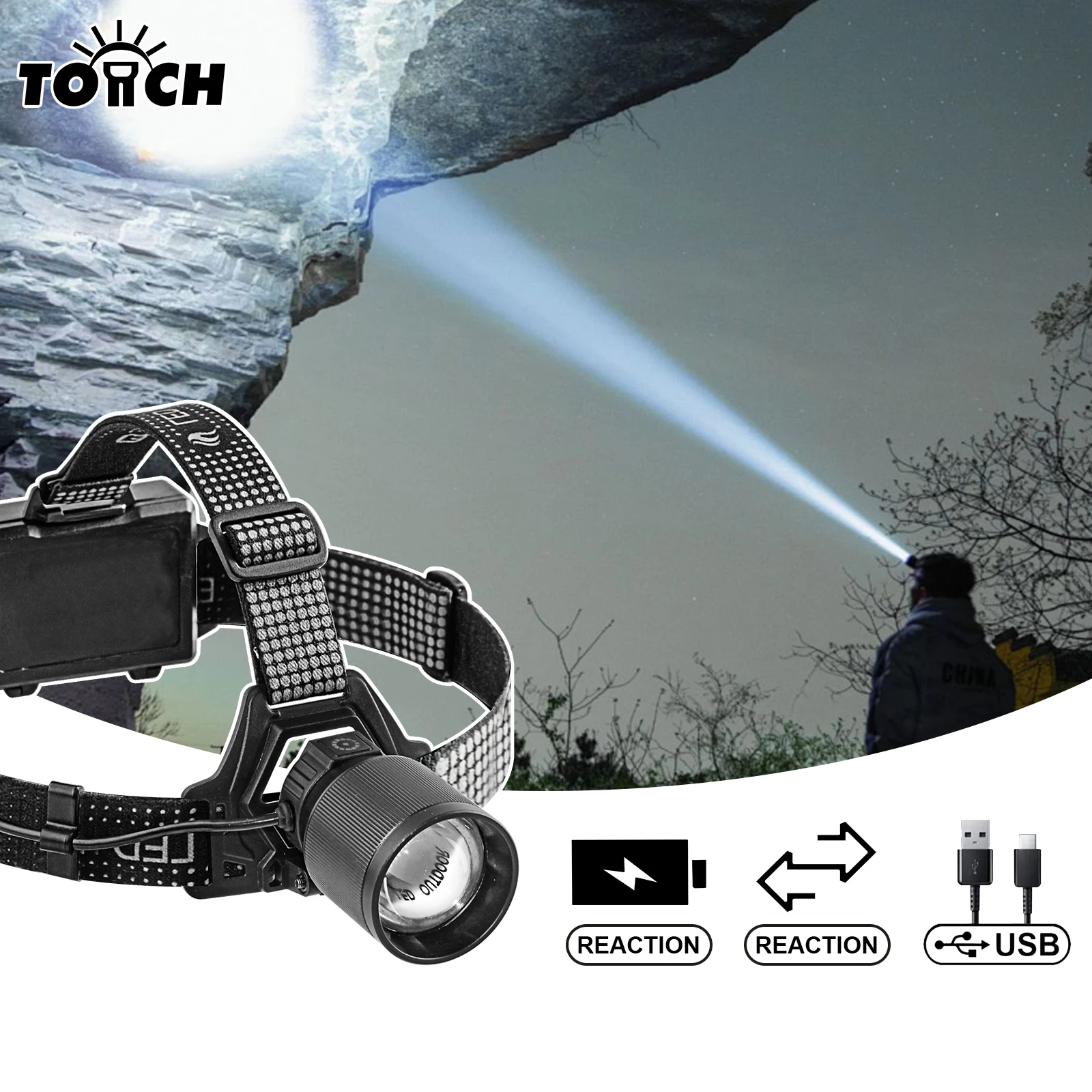 Super bright rechargeable headlamp, high-brightness LED headlamp, long-distance illumination beam, headlamp that can be charged
Super bright rechargeable headlamp, high-brightness LED headlamp, long-distance illumination beam, headlamp that can be charged