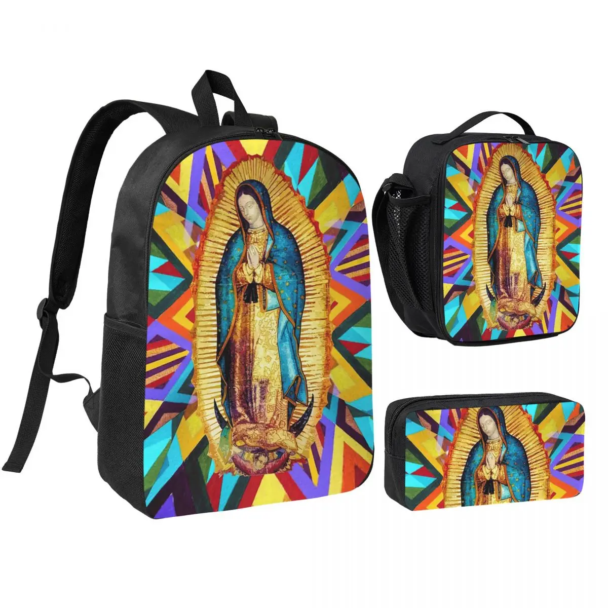 Our Lady Of Guadalupe Virgin Mary Mexican Backpack BookBag School Bag Computer Shoulder Bags 3ps Insulated Lunch Bag Pencil Case
Our Lady Of Guadalupe Virgin Mary Mexican Backpack BookBag School Bag Computer Shoulder Bags 3ps Insulated Lunch Bag Pencil Case