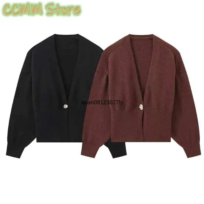 Chic Solid Button Knitted Cardigan Women Casual Deep V Neck Long Sleeve Slim Warm Sweater Autumn New Lady Fashion Kintwear Top
Chic Solid Button Knitted Cardigan Women Casual Deep V Neck Long Sleeve Slim Warm Sweater Autumn New Lady Fashion Kintwear Top
