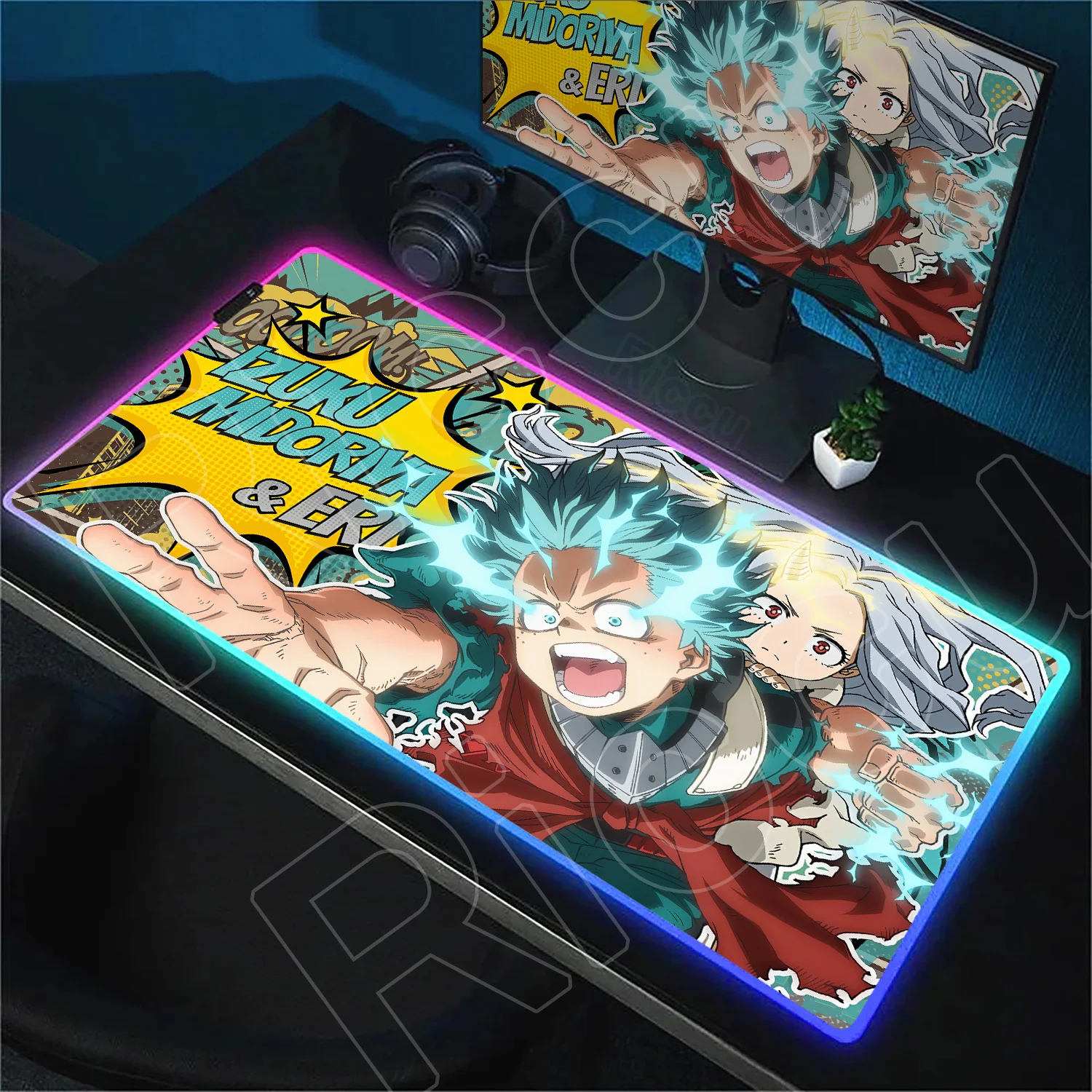 RGB Computer Gamer Keyboard Mouse Pad Anime My Hero Academia LED Glowing Mice Mat Rubber Non-slip Gaming Mausepad With Backlight
RGB Computer Gamer Keyboard Mouse Pad Anime My Hero Academia LED Glowing Mice Mat Rubber Non-slip Gaming Mausepad With Backlight