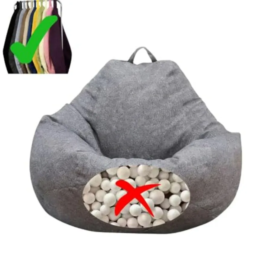 Large Bean Bag Cover for Toy Storage, Stuffed Animal and Plush Toy Storage for and Adults, Linen-Look Cover Only, No Filling
Large Bean Bag Cover for Toy Storage, Stuffed Animal and Plush Toy Storage for and Adults, Linen-Look Cover Only, No Filling