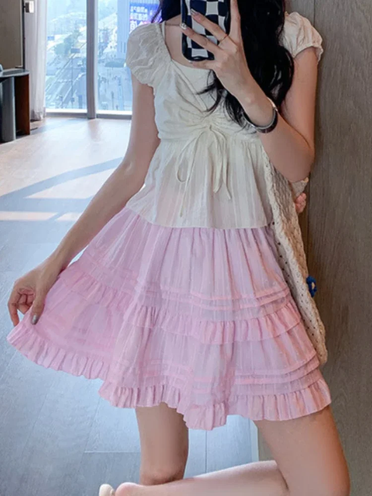 2024 New Summer Mini Skirt A-line High Waist Sexy Cute Ruffle Y2K Vintage Ballet Skirt Elastic Waist Short Sweet Girl Cake Skirt
2024 New Summer Mini Skirt A-line High Waist Sexy Cute Ruffle Y2K Vintage Ballet Skirt Elastic Waist Short Sweet Girl Cake Skirt
