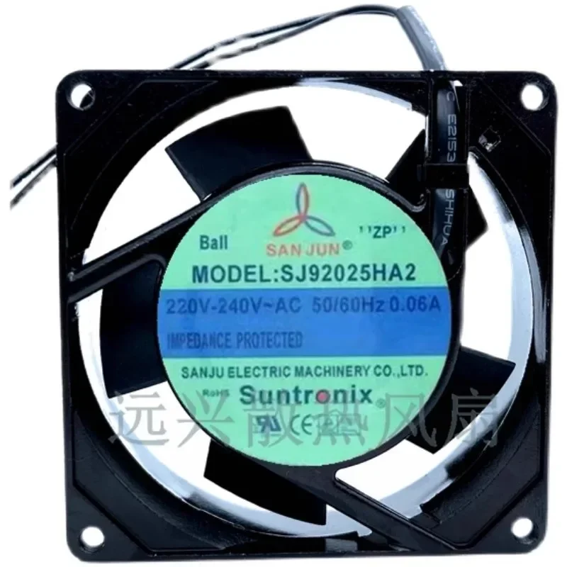 New CPU Fan For SJ92025HA2 220V 0.06A 9CM 9025/9225 Cooling Fan 92*92*25mm
New CPU Fan For SJ92025HA2 220V 0.06A 9CM 9025/9225 Cooling Fan 92*92*25mm