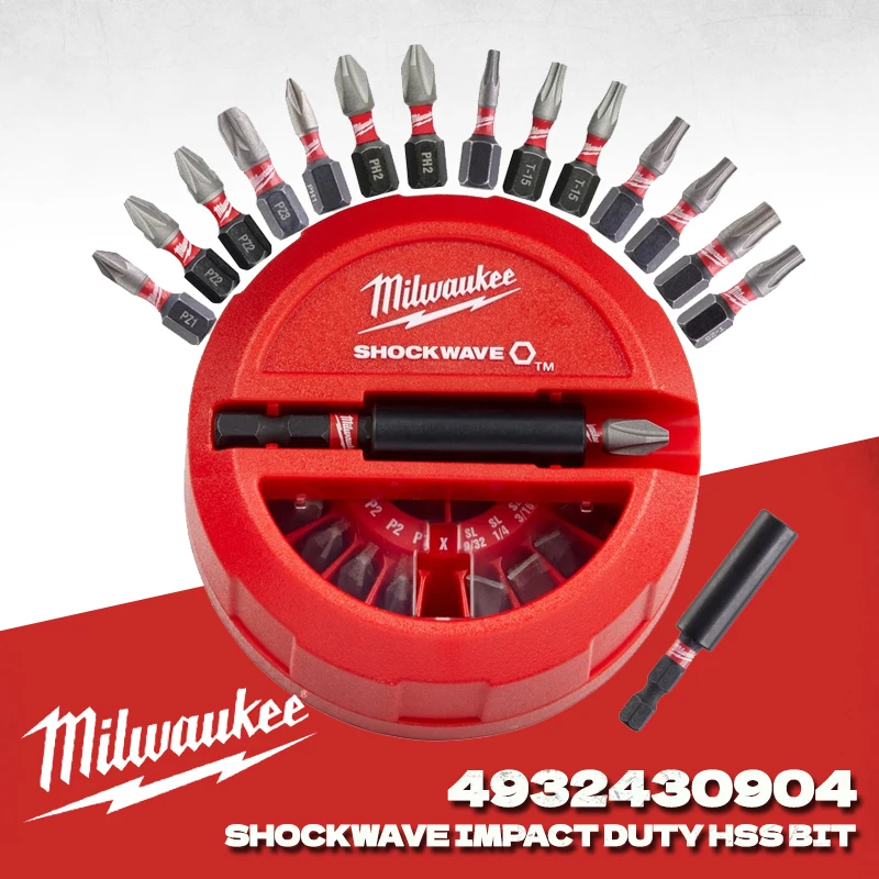 MILWAUKEE 4932430904 15 Pieces SHOCKWAVE Impact Duty Puck Set Drill Bits Set for Impact Drill Milwaukee Power Tool Accessories
MILWAUKEE 4932430904 15 Pieces SHOCKWAVE Impact Duty Puck Set Drill Bits Set for Impact Drill Milwaukee Power Tool Accessories
