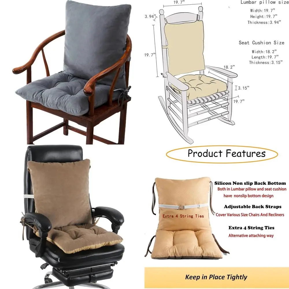 Ergonomic Lumbar Cushion with Adjustable Straps for Office and Dining Chairs, Soft Seat Support Pillow for Back Pain Relief
Ergonomic Lumbar Cushion with Adjustable Straps for Office and Dining Chairs, Soft Seat Support Pillow for Back Pain Relief